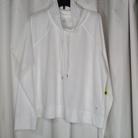 NWT XL Xersion White Funnel Neck active sweatshirt - Picture 8 of 10